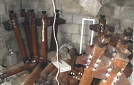 Store of rockets found by the IDF in a mosque in the Zeitun ...