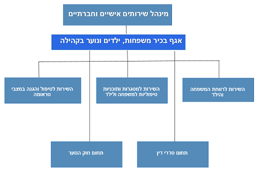 אגף בכיר משפחות ילדים ונוער בקהילה, מבנה ארגוני. קיימת חלופה טקסטואלית