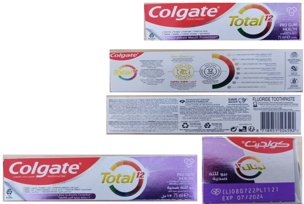 משחת שיניים COLGATE TOTAL12 PRO GUM HEALTH המשווקת ללא אישור ממשרד הבריאות