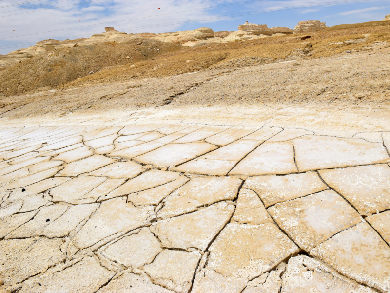 Smashed Earth Cracked earth in the Dead Sea