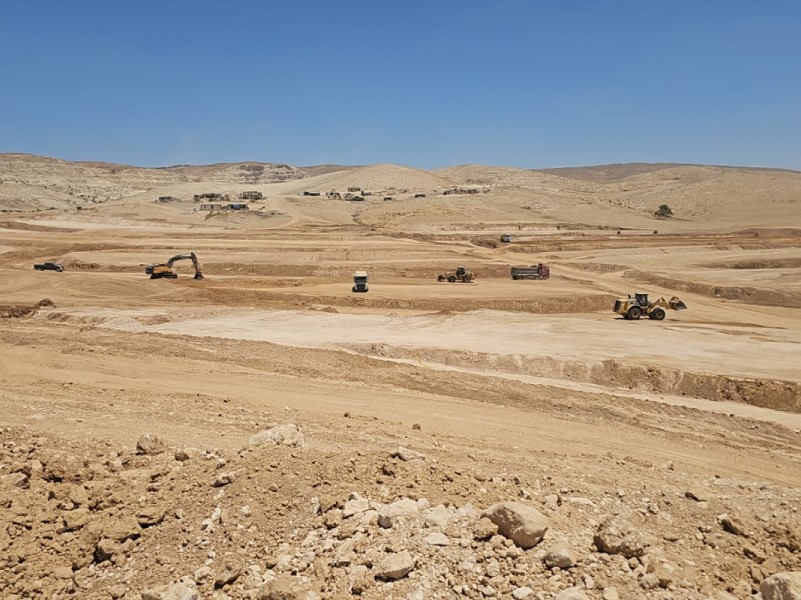 סיום עבודות עפר בשכונת הפרפר ביישוב מרעית