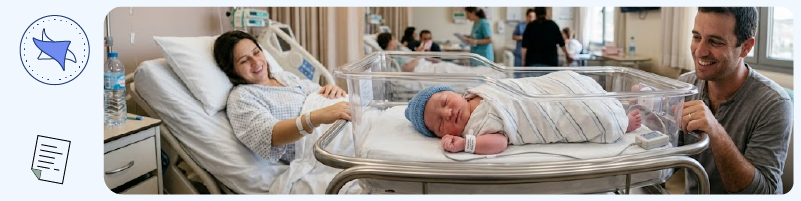 קבלת תוצאות לבדיקות סקר ביילודים.