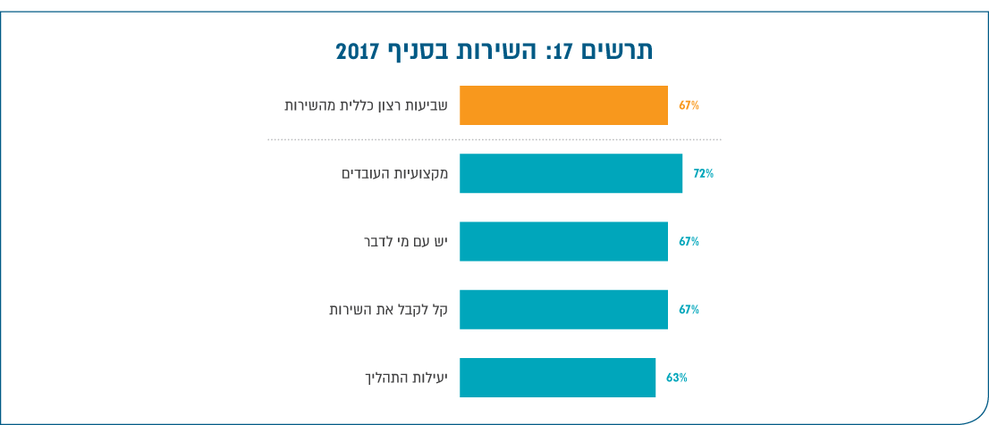 תרשים 17: השירות בסניף 2017